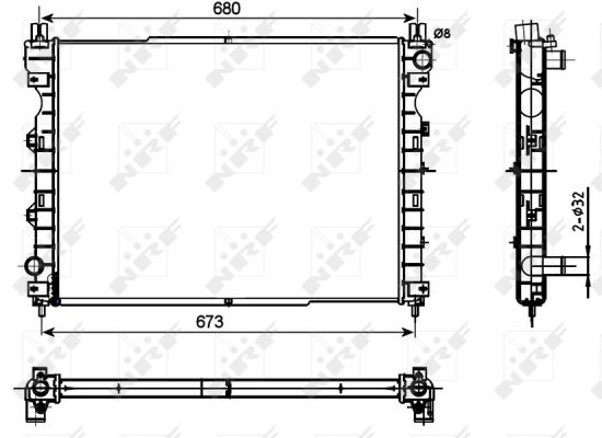 Radiator, racire motor 53096 NRF