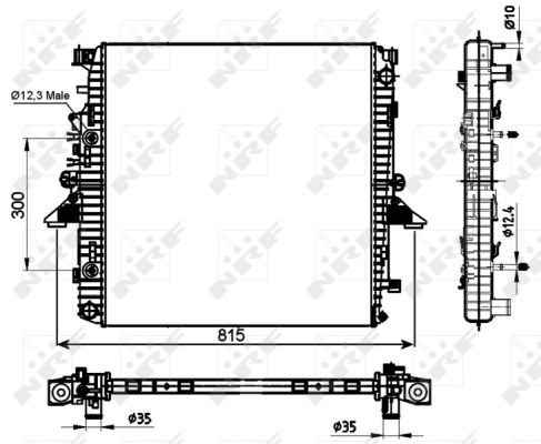 Radiator, racire motor 53097 NRF