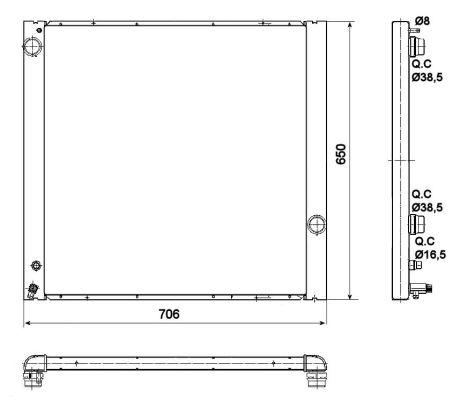 Radiator, racire motor 53099 NRF