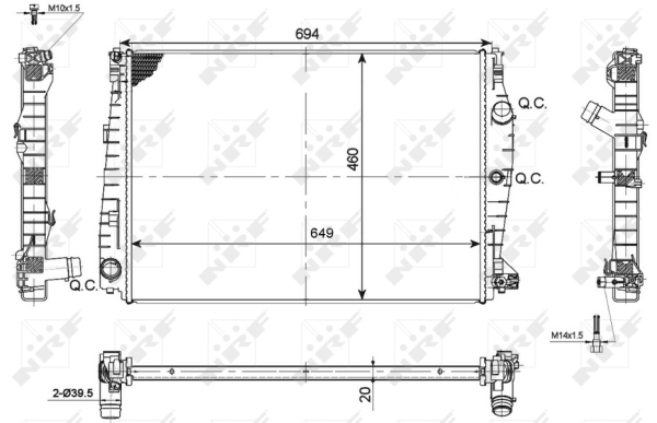 Radiator, racire motor 53114 NRF