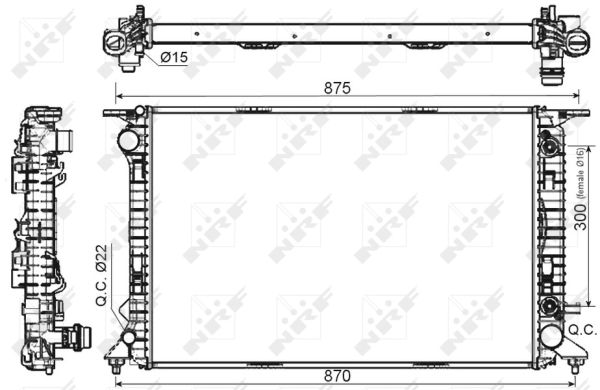 Radiator, racire motor 53116 NRF