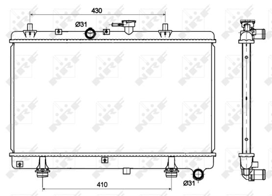 Radiator, racire motor 53121 NRF