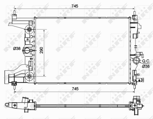 Radiator, racire motor 53122 NRF