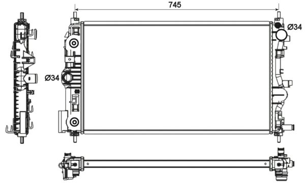 Radiator, racire motor 53131 NRF