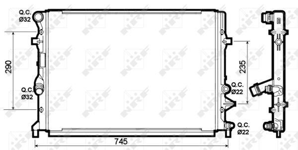 Radiator, racire motor 53139 NRF