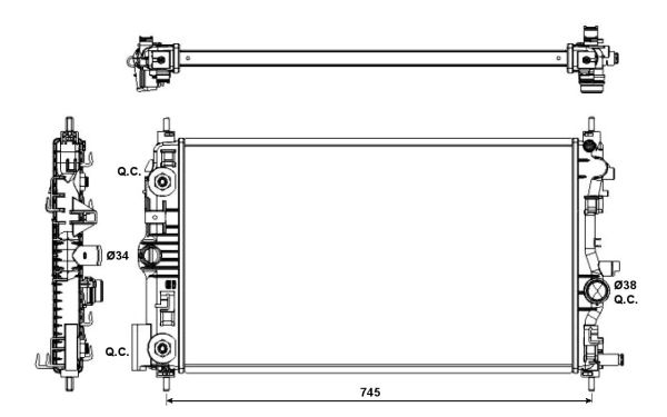 Radiator, racire motor 53143 NRF