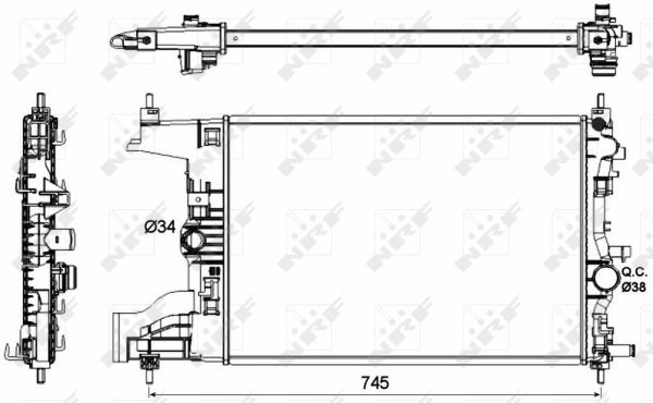 Radiator, racire motor 53148 NRF