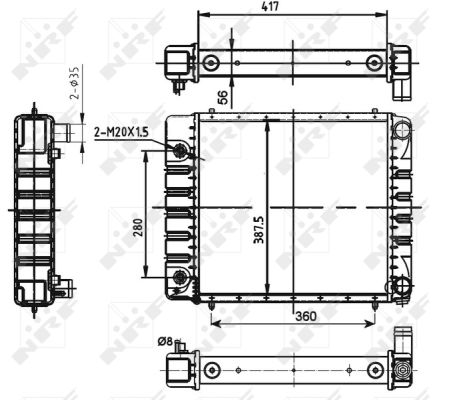 Radiator, racire motor 53149 NRF