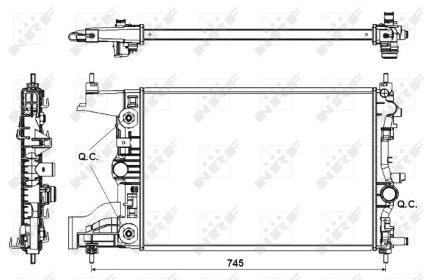 Radiator, racire motor 53153 NRF