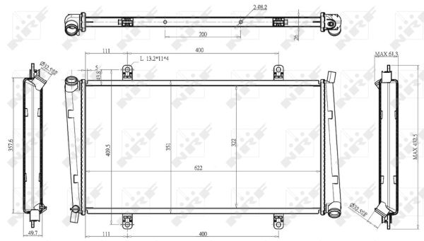 Radiator, racire motor 53157 NRF