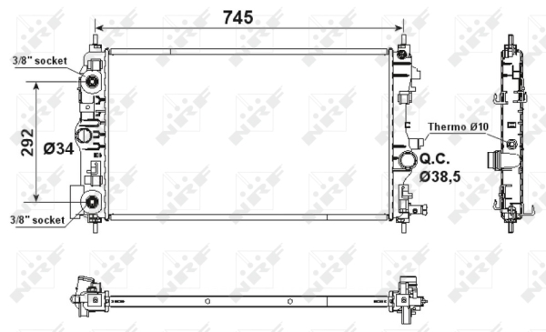 Radiator, racire motor 53159 NRF