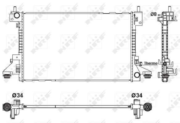 Radiator, racire motor 53160 NRF