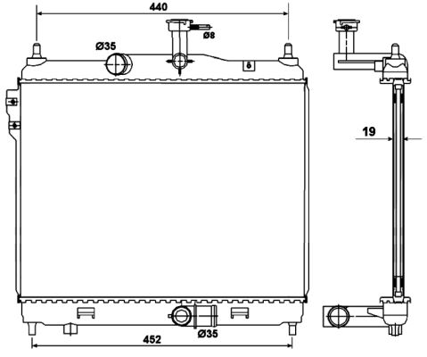 Radiator, racire motor 53169 NRF