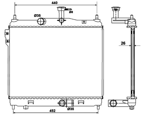 Radiator, racire motor 53170 NRF