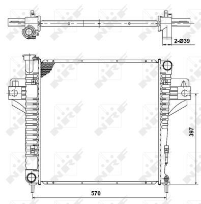 Radiator, racire motor 53182 NRF