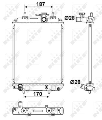 Radiator, racire motor 53187 NRF