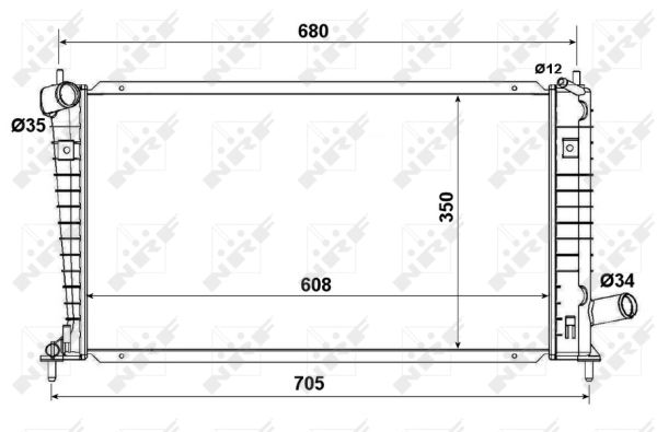 Radiator, racire motor 53189 NRF