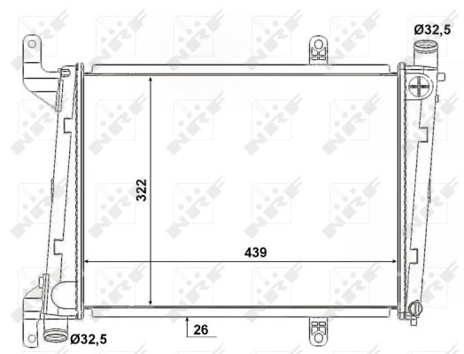 Radiator, racire motor 53193 NRF