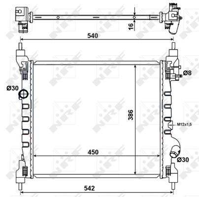 Radiator, racire motor 53195 NRF