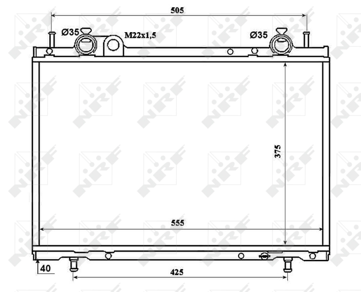 Radiator, racire motor 53201 NRF
