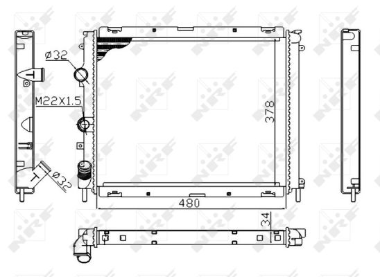 Radiator, racire motor 53209A NRF