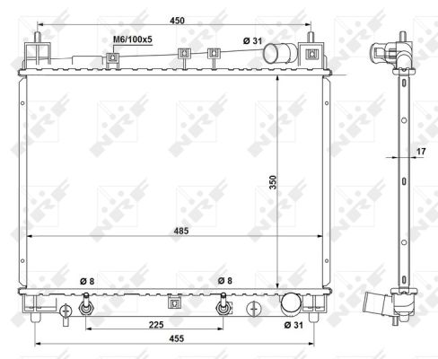 Radiator, racire motor 53212 NRF