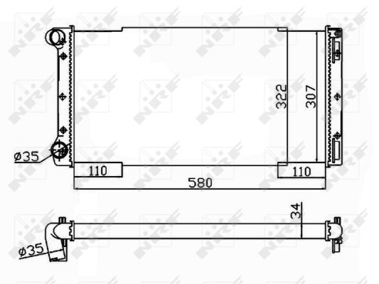 Radiator, racire motor 53229 NRF