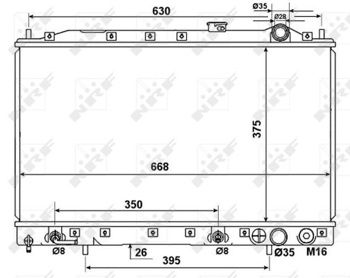 Radiator, racire motor 53274 NRF