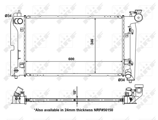 Radiator, racire motor 53325 NRF