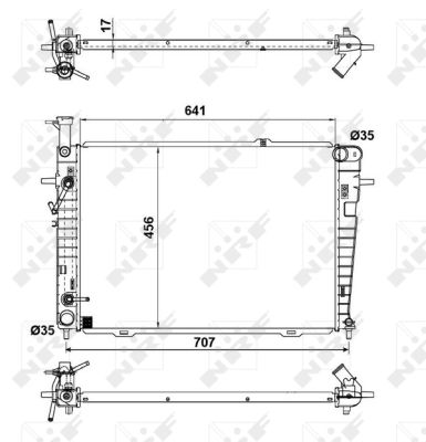 Radiator, racire motor 53342 NRF