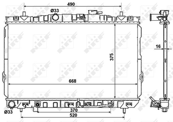 Radiator, racire motor 53356 NRF