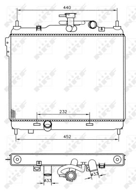 Radiator, racire motor 53360 NRF