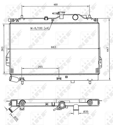 Radiator, racire motor 53364 NRF