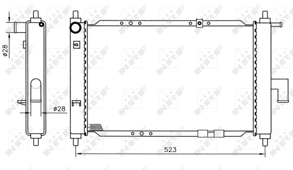 Radiator, racire motor 53375 NRF