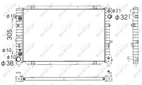 Radiator, racire motor 53377 NRF