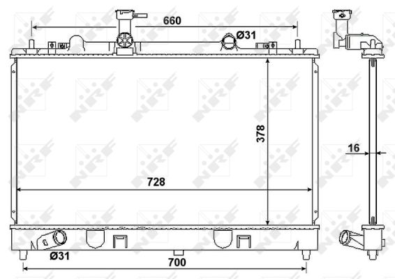 Radiator, racire motor 53383 NRF