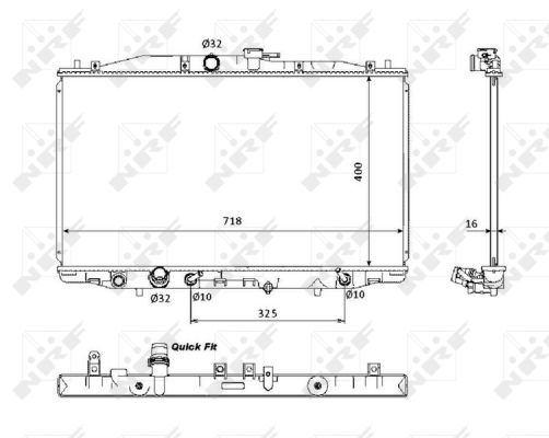 Radiator, racire motor 53393 NRF