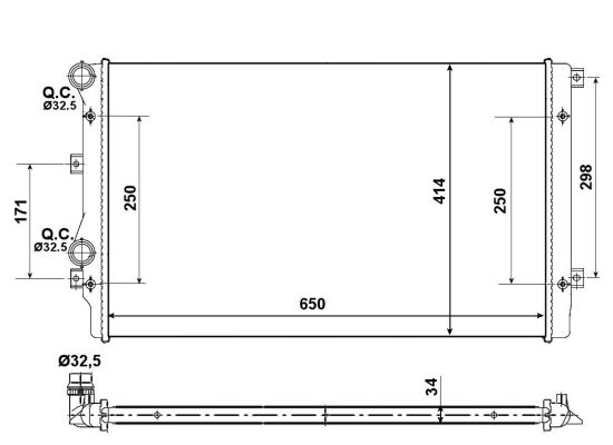 Radiator, racire motor 53406A NRF