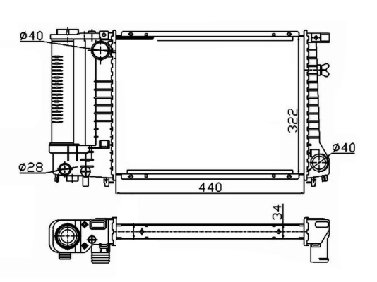 Radiator, racire motor 53426A NRF