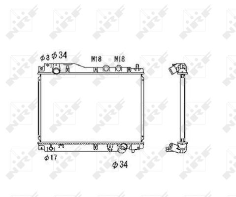 Radiator, racire motor 53461 NRF