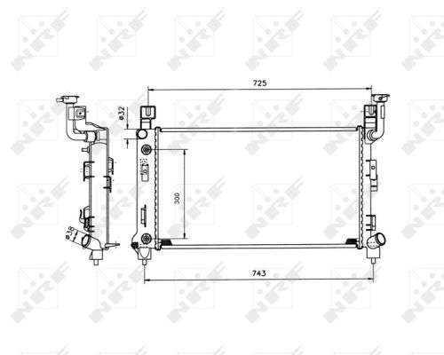 Radiator, racire motor 53501 NRF