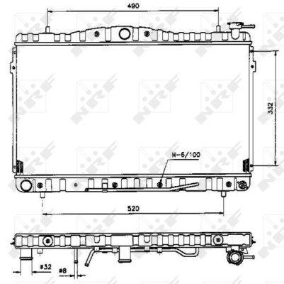 Radiator, racire motor 53505 NRF