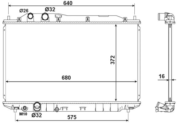 Radiator, racire motor 53534 NRF