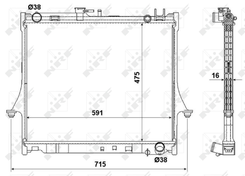 Radiator, racire motor 53540 NRF