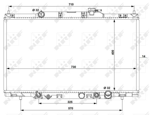 Radiator, racire motor 53574 NRF