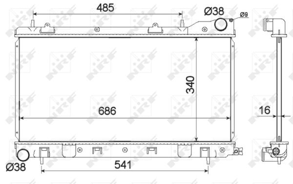 Radiator, racire motor 53595 NRF