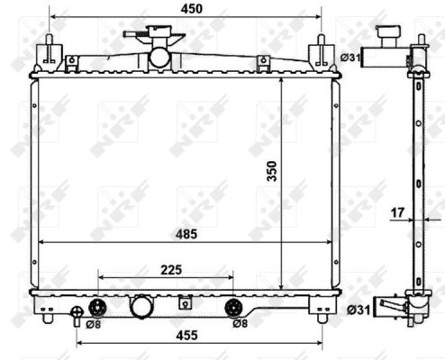 Radiator, racire motor 53599 NRF