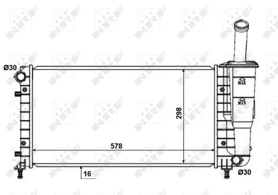 Radiator, racire motor 53601 NRF