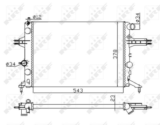 Radiator, racire motor 53628A NRF