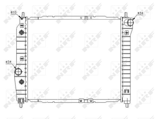 Radiator, racire motor 53638 NRF